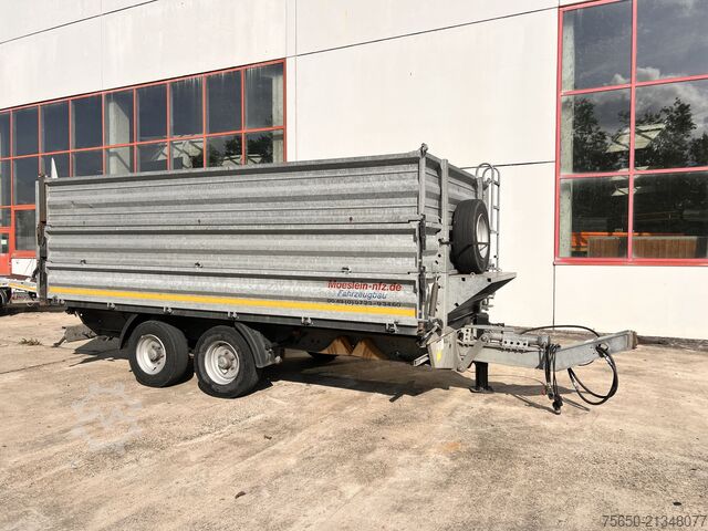 Tipvognstrailer Möslein TDS 13 Schwebheim  13 t Tandemkipper- Tieflader, Aufsatzbordwände