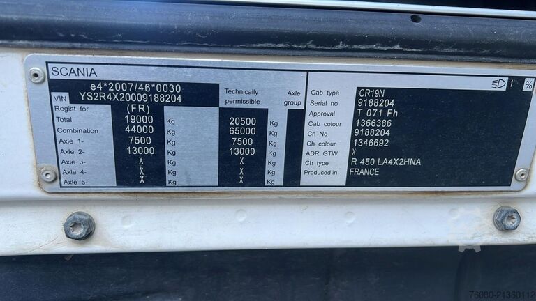 Tracteur standard Scania R 450 (CAMION FRANCES / FRENCH TRUCK / PTO / RE...