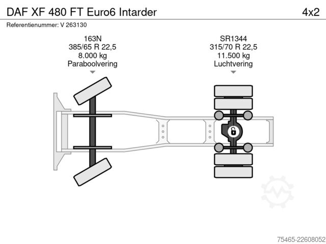 Standard-SZM DAF XF 480 FT Euro6 Intarder