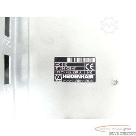 Komponent Heidenhain MC 6110 Hauptrechner . 594 038-01 SN:25449929A
