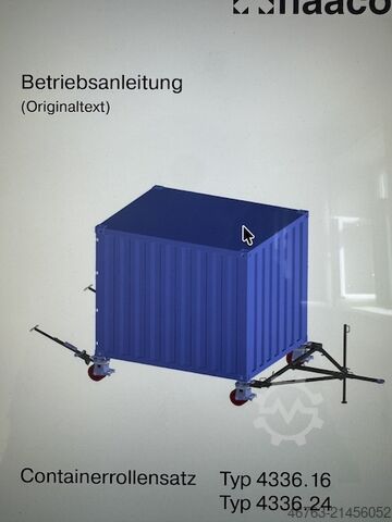 Containerrullar för att flytta standardcontainrar. Haacon Typ: 4336.16-231720