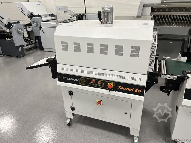 Foliewikkelmachine Minipack Modular 50S + Tunnel 50 Angle Sealer with Shrink Tunnel