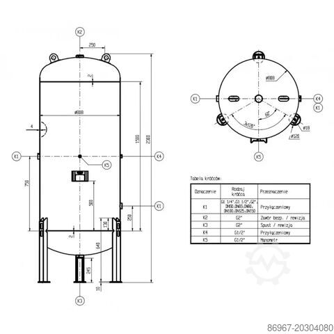 Set compressor + droger + verticale tank CORMAK LUFT 1500 INVERTER + N20S + BUTLA 1000L