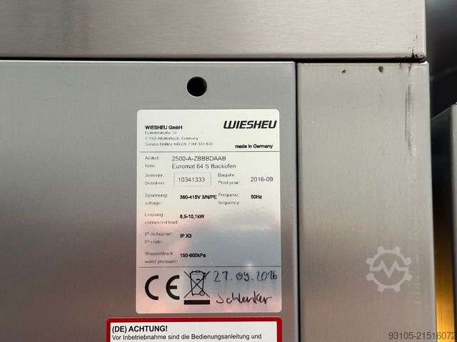 WIESHEU EUROMAT B5/B10 VARIO OVN Wiesheu Euromat B5/B10