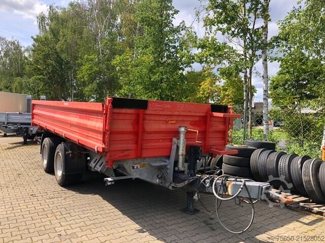Three-way tipper trailer Möslein TTD 19 Schwebheim  19 t Tandemkipper- Tieflader, Breitbereifung