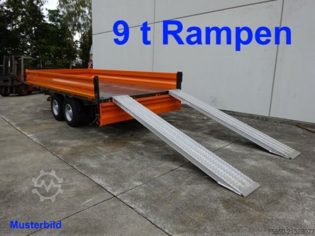 Tipper trailer Möslein TTD11- BA Verzinkt  neuer Tandem Kipper Tieflader + Aufsatz