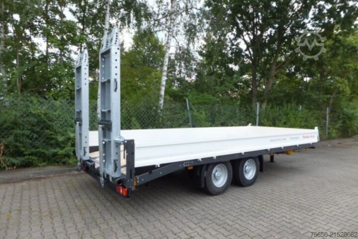 Low loader trailer Möslein TTT 11- 6,28 Weiß  Neuer Tandemtieflader