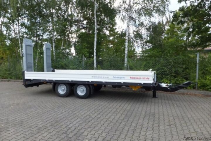 Low loader trailer Möslein TTT 11- 6,28 Weiß  Neuer Tandemtieflader