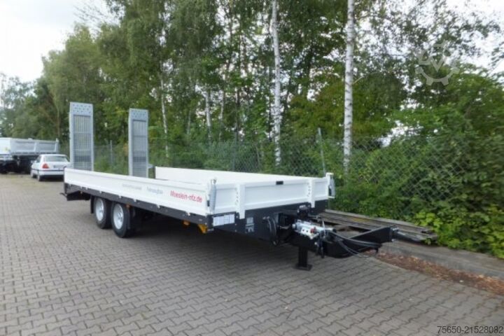 Low loader trailer Möslein TTT 11- 6,28 Weiß  Neuer Tandemtieflader
