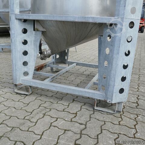 1000 liter conische container van V4A roestvast staal Azzini B0047