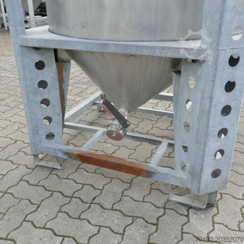 1000 liter conische container van V4A roestvast staal Azzini B0047