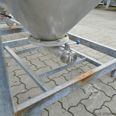 1100 liter conisch container van V2A roestvrij staal Thyssen Umformtechnik (UCON) B0050