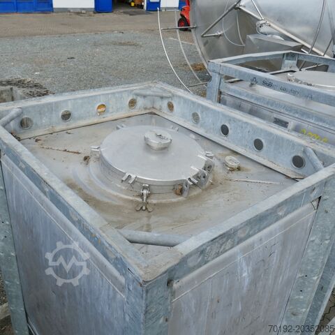 1100 liter conisch container van V2A roestvrij staal Blefa B0051