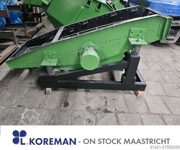 Sorteringsmaskin Flämrich för finkornigt material Flämrich Surface: 1600 x 600 mm – 1 Deck Screening machine Flämrich for fine materials