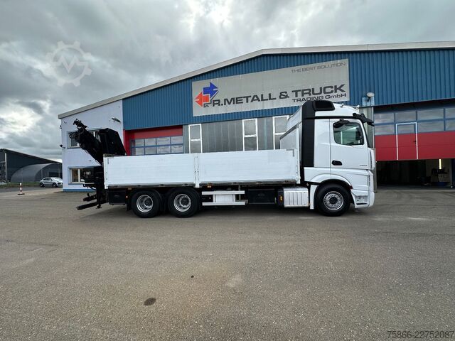 Platós teherautó MERCEDES-BENZ 2653 L 6x4 Actros 5 HiabXHipro232ES6 bis 16.90m