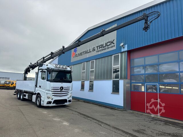 Platós teherautó MERCEDES-BENZ 2653 L 6x4 Actros 5 HiabXHipro232ES6 bis 16.90m