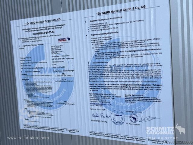 Brandalı açık yarı römork Schmitz Cargobull Curtainsider Mega Getränke