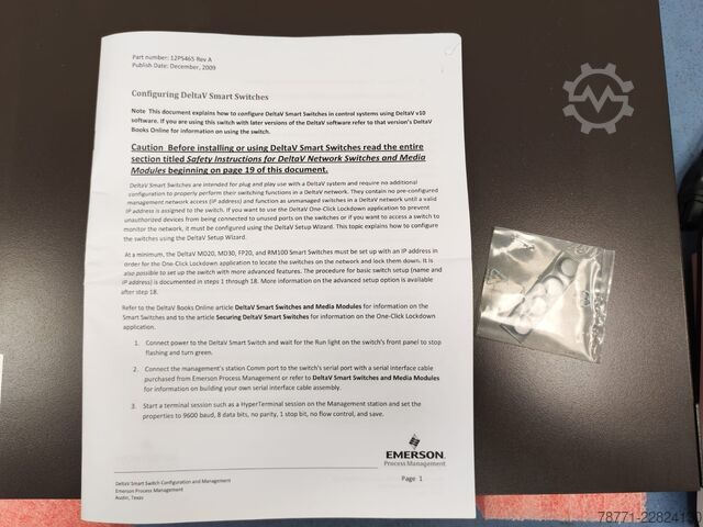 ΚΑΙΝΟΥΡΓΙΟΣ διακόπτης Ethernet με ΚΟΥΤΙ Emerson Process Management RM100-24TX