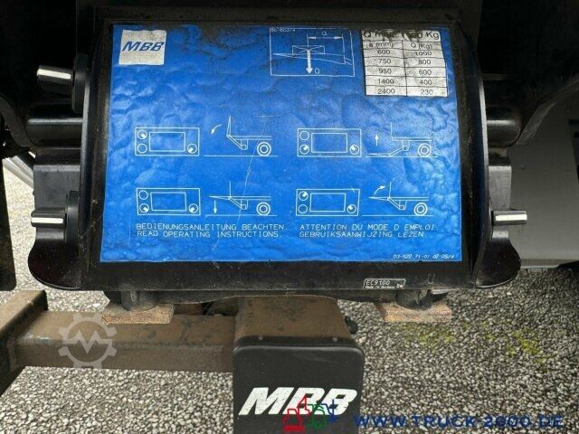 Vrachtwagen met bakwagen Mercedes-Benz 816 Atego Koffer Ladebordwand MBB 1.000Kg 3Sitze