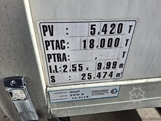 Teherautó-pótkocsi szerelvény DAF XF 480 FA - E6 + REMORQUE