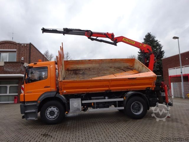 Camion basculante trilateral MERCEDES-BENZ 1833 Axor Kipper mit Kran Wechselsytem