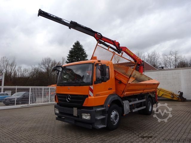 Camion basculante trilateral MERCEDES-BENZ 1833 Axor Kipper mit Kran Wechselsytem