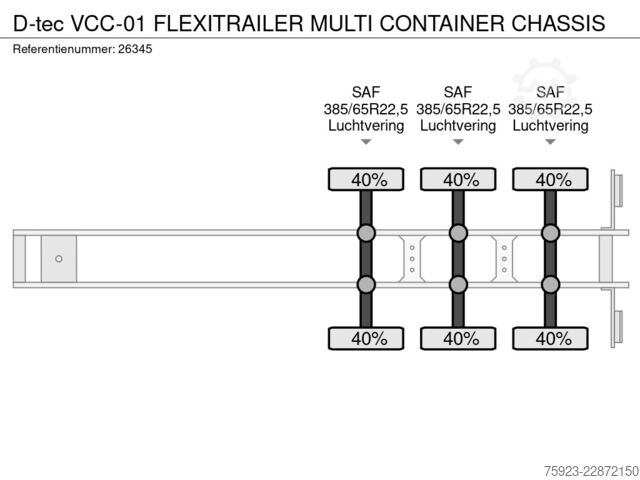  D-tec VCC-01 FLEXITRAILER MULTI CONTAINER CHASSIS