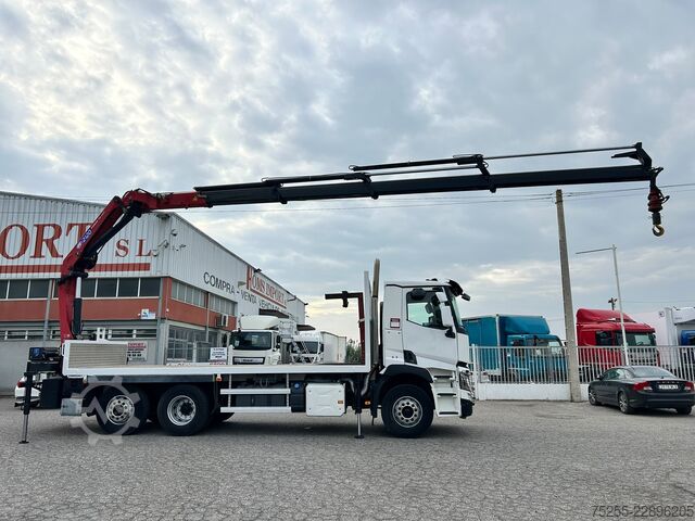 Dépanneuse RENAULT 26.440 C 6X2 EURO 6 + GRUA HMF