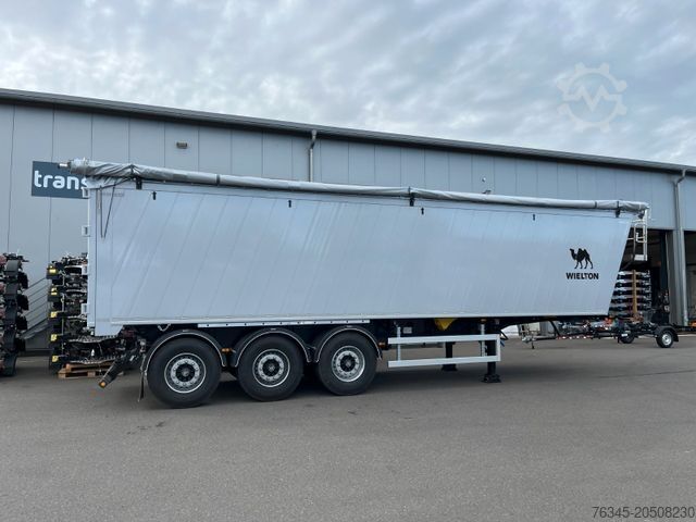 Tipper semitrailer WIELTON Alu-Kastenmulde 51m³ BULK Master Kombitür