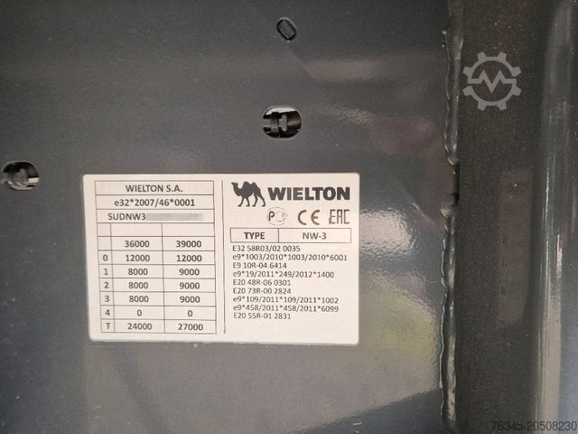 Tipper semitrailer WIELTON Alu-Kastenmulde 51m³ BULK Master Kombitür