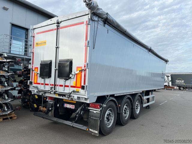 Tipper semitrailer WIELTON Alu-Kastenmulde 51m³  BULK Master  Kombitür