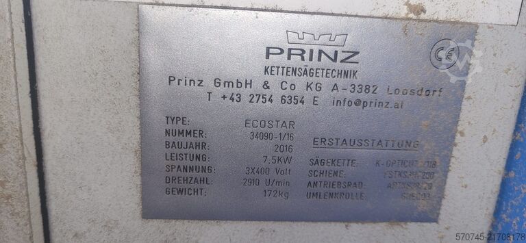 Serra de corte PRINZ ECOSTAR Kettensäge