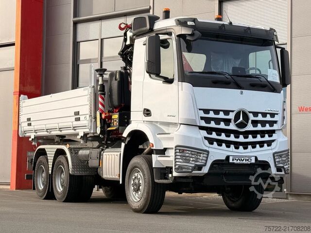 3-sided tipper Mercedes-Benz Arocs 3348 AK 6x6 Krankipper mit Fassi F195A2.24