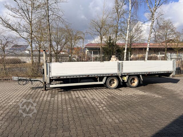 Open aanhangwagen Humbaur HBTZ 137224  14,4 t Tandem- Pritschenanhänger- Tieflader