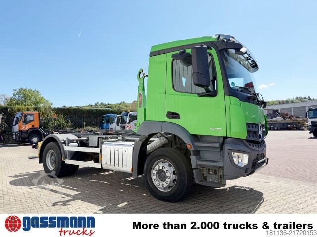 Kampós konténerszállító teherautó Mercedes-Benz Arocs 1835/4x2, Hiab Abrollanlage XR 10 S 4150 bis