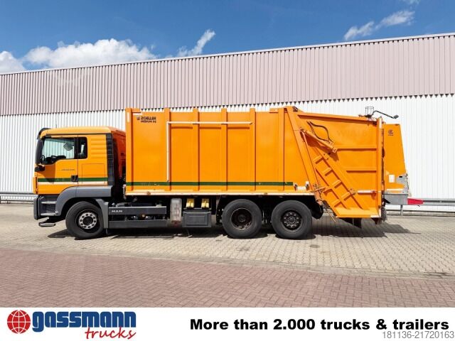 Çöp kamyonu MAN TGS 26.400 6x2-4 LL, Lenk-/Liftachse, Zöller