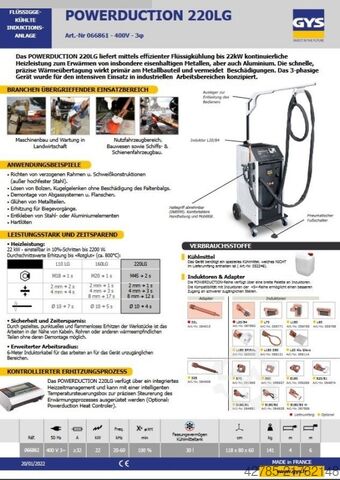 Instalação de indução POWERDUCTION 220 LG