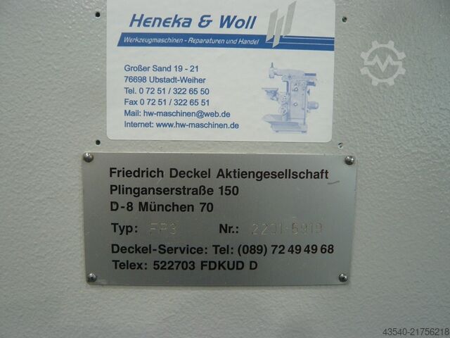 Fresatrice per utensili Deckel FP3 Aktiv