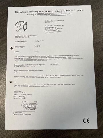 Teleskopska platforma Klaas Toplight 21 BE