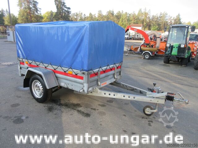 Nyitott pótkocsi ponyvával Temared Tema Anhänger 1.000kg Tieflader Plane