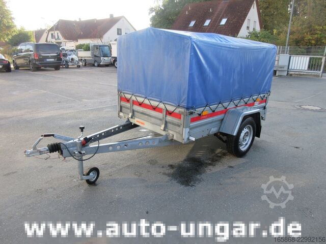 Nyitott pótkocsi ponyvával Temared Tema Anhänger 1.000kg Tieflader Plane
