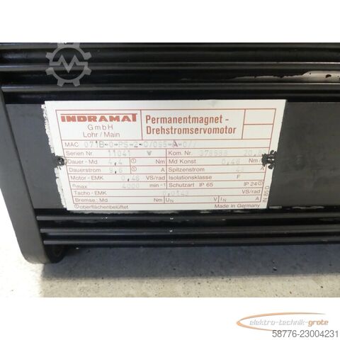Unidade de controlo Indramat MAC071B-0-PS-2-C/095-A-0 Motor SN: 11041