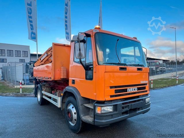 Speciallastbil IVECO ML 120E18 Abrollkipper/Kran-Mulde/Funk/Seilwinde