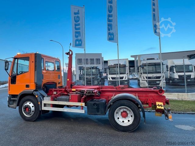 Speciallastbil IVECO ML 120E18 Abrollkipper/Kran-Mulde/Funk/Seilwinde