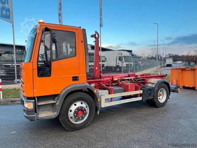 Kroklastbil IVECO ML 120E18 Abrollkipper/Kran-Mulde/Funk/Seilwinde