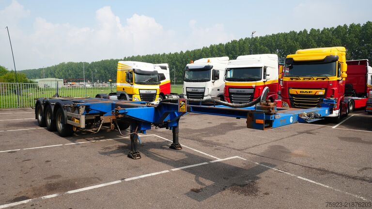 Konteyner taşımacılığı Pacton 3 axle container chassis extendable trailer
