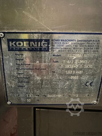 Bread roll line Koenig Technology Futura II Type T 4/3 S- MKB