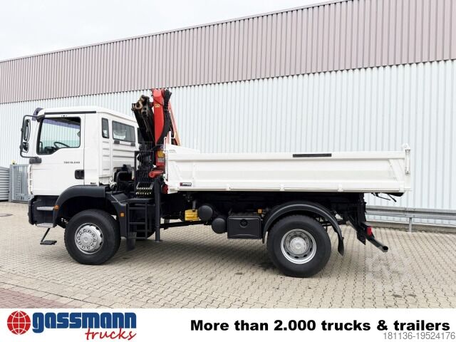 Autocarro ribaltabile MAN TGM 18.240 4x4 BB mit Kran Palfinger PK9501