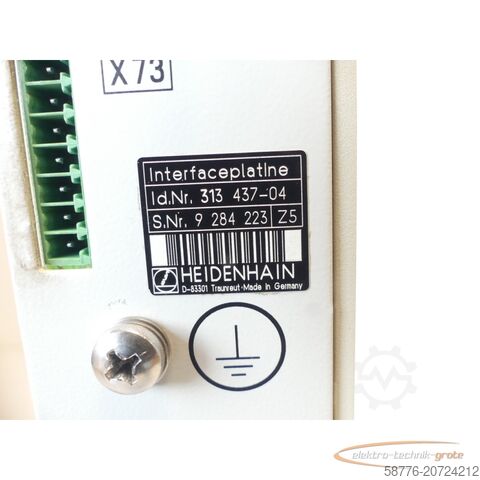 Componenta Heidenhain 313 437-04 Interfaceplatine SN: 9 284 223 - generalüberholt mit 3 Monaten Gewährleistung-