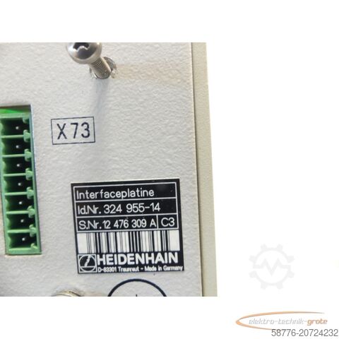 Component Heidenhain 324 955-14 Interfaceplatine SN: 12 476 309 A - generalüberholt mit 3 Monaten Gewährleistung-